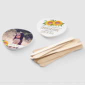 Zonnebloem afstudeerfeest gefeliciteerd fan handwaaier (Niet-gemonteerd)