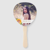 Zonnebloem afstudeerfeest gefeliciteerd fan handwaaier (Voorkant)