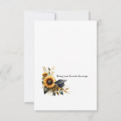 Zonnebloem afstudeerfeest uitnodiging (Achterkant)