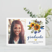 Zonnebloem Afstuderen 2026 Foto Kaart (Staand voorkant)