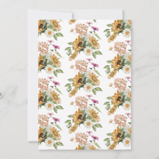 Zonnebloem Afstuderen Bedankkaart (Achterkant)