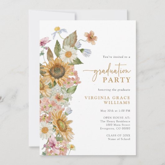 Zonnebloem Afstuderen Kaart (Voorkant)