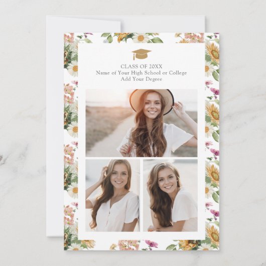 Zonnebloem Afstuderen Kaart (Achterkant)