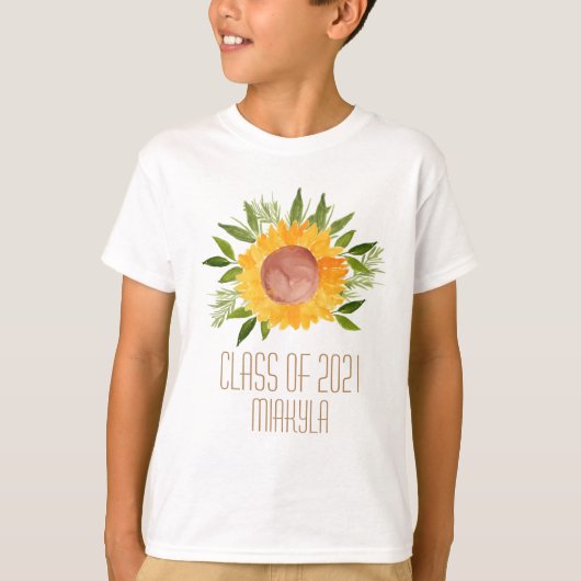 Zonnebloem afstuderen kind T-Shirt (Voorkant)