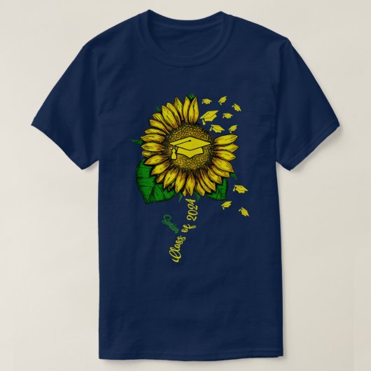 Zonnebloem Afstuderen klasse 2024 Hogere Afstudere T-shirt (Design voorkant)