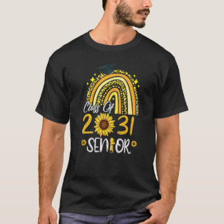 Zonnebloem Afstuderen senior klasse van 2031 Afstu T-shirt