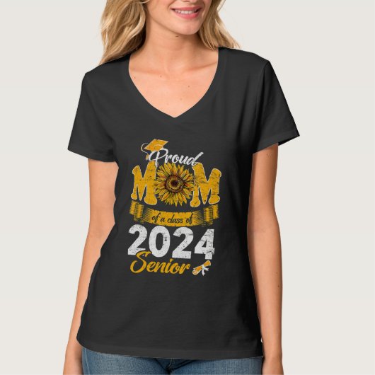 Zonnebloem Afstuderen van de klasse 2024 T-shirt (Voorkant)