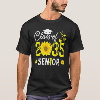 Zonnebloem Afstuderen van hoge klasse 2035 35 Grad T-shirt