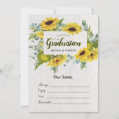 Zonnebloem Afstuderen wenst Keepsake Kaart (Voorkant)
