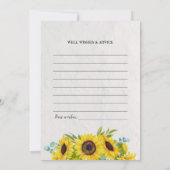 Zonnebloem Afstuderen wenst Keepsake Kaart (Achterkant)
