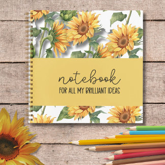 Zonnebloem "Al mijn briljante ideeën" Notitieboek
