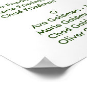 Zonnebloem Alfabetische Zitschaart Poster (Hoek)