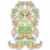 Zonnebloem Alien Sticker (Voorkant)