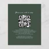 Zonnebloem All-in-One QR Code Bruiloft uitnodiging (Achterkant)