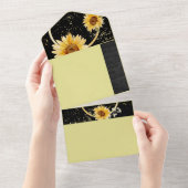 Zonnebloem All In One Uitnodiging (Afscheurbaar)