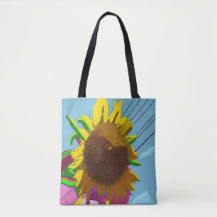 Zonnebloem - All Over Print Canvas tas