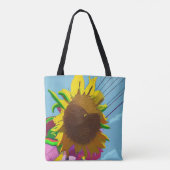 Zonnebloem - All Over Print Canvas tas (Achterkant)