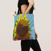 Zonnebloem - All Over Print Canvas tas (Dichtbij)