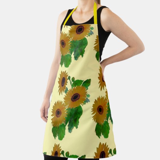 zonnebloem All-Over Print Schort (Insitu)