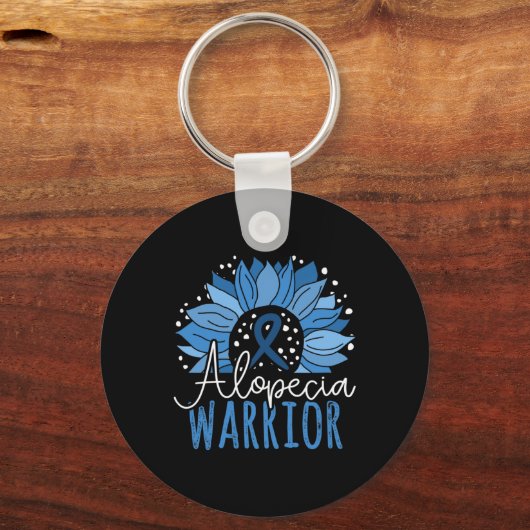 Zonnebloem Alopecia Warrior1 Sleutelhanger (Voorkant)