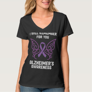 Zonnebloem - Alzheimer - Bewustheid Paarse boter T-shirt