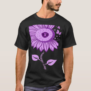 Zonnebloem alzheimer bewustzijnslint Paarse Billen T-shirt