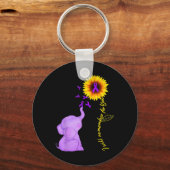 Zonnebloem, Alzheimer, weet ik nog wel. Sleutelhanger (Achterkant)