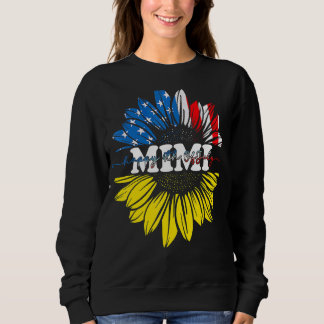 Zonnebloem Amerikaans Mimi Patriotic Usa Vlag 4e v Trui