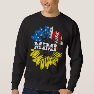 Zonnebloem Amerikaans Mimi Patriotic Usa Vlag 4e v Trui