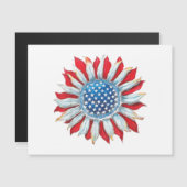 Zonnebloem Amerikaanse vlag 4 juli Vrouwen Mannen (Voorkant / Achterkant)
