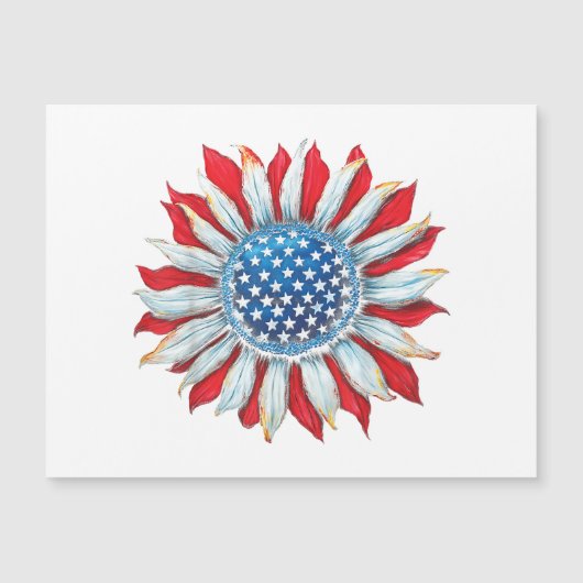 Zonnebloem Amerikaanse vlag 4 juli Vrouwen Mannen (Voorkant)