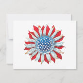 Zonnebloem Amerikaanse vlag 4 juli Vrouwen Mannen  Save The Date (Achterkant)