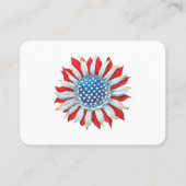 Zonnebloem Amerikaanse vlag 4 juli Vrouwen Mannen  Visitekaartje (Achterkant)