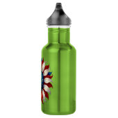 Zonnebloem Amerikaanse Vlag 4 Juli Waterfles (Rechts)