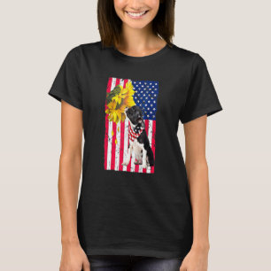 Zonnebloem Amerikaanse Vlag Chihuahua Hond T-shirt