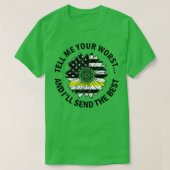 Zonnebloem Amerikaanse vlag Thin G T-shirt (Design voorkant)