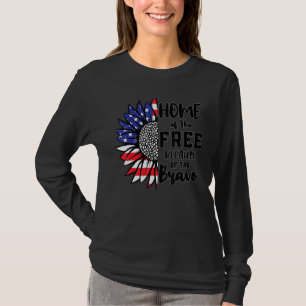 Zonnebloem Amerikaanse Vlag Voor Mannen Vrouwen Ki T-shirt