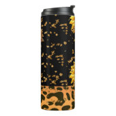 Zonnebloem Animal Print Tumbler Thermosbeker (Gedraaid links)