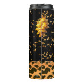 Zonnebloem Animal Print Tumbler Thermosbeker (Achterkant)