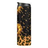 Zonnebloem Animal Print Tumbler Thermosbeker (Geroteerd rechts)