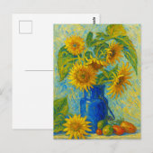 Zonnebloem Ansichtkaart Briefkaart (Voorkant / Achterkant)