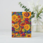 Zonnebloem Ansichtkaart Briefkaart (Staand voorkant)