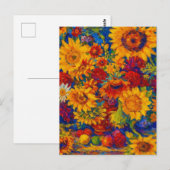 Zonnebloem Ansichtkaart Briefkaart (Voorkant / Achterkant)