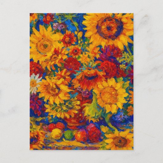 Zonnebloem Ansichtkaart Briefkaart (Voorkant)