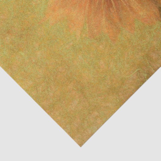 Zonnebloem  Antiek Geel Groen Textuur Tissuepapier (Detail)