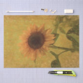 Zonnebloem  Antiek Geel Groen Textuur Tissuepapier (Craft)