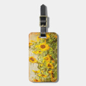 Zonnebloem Antiek geelbloem Bagagelabel (Voorkant verticaal)