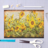 Zonnebloem  Antiek gele ontvlechting Tissuepapier (Craft)