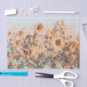 Zonnebloem  Antiek herfsttextiel Tissuepapier (Craft)