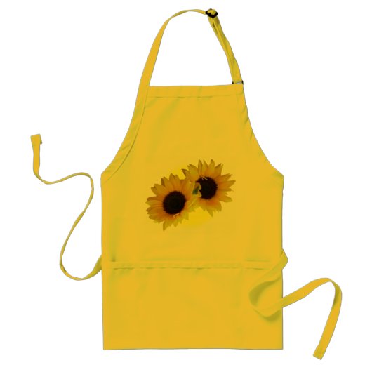 Zonnebloem Apron Cheef ul Yellow Sunflower BBQ Apr Standaard Schort (Voorkant)